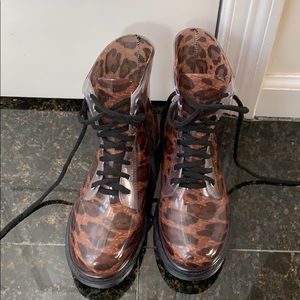 Cheetah rain boots
